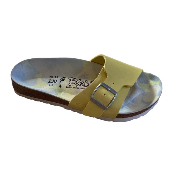 BIRKENSTOCK Shoes CATALINA BIRKO-FLOR LEMON PATENT Leather Buckle at uppers - Picture 3 of 9